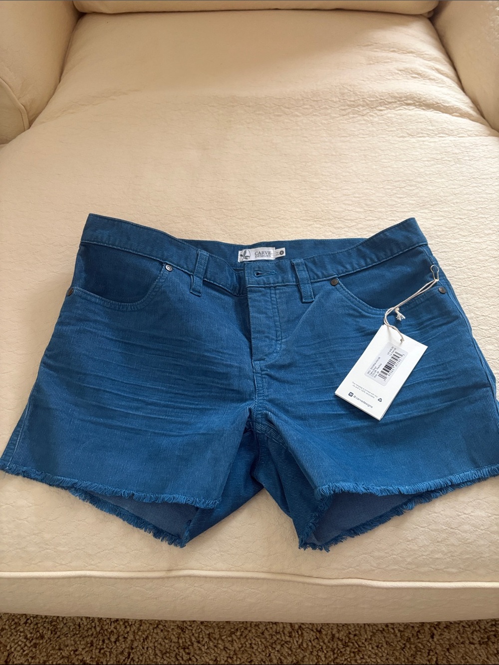 Carve Designs Deep Teal Denim Cutoff Shorts